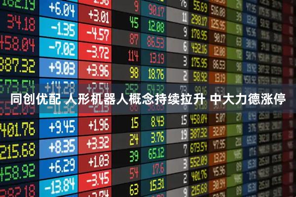 同创优配 人形机器人概念持续拉升 中大力德涨停