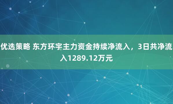 优选策略 东方环宇主力资金持续净流入，3日共净流入1289.12万元